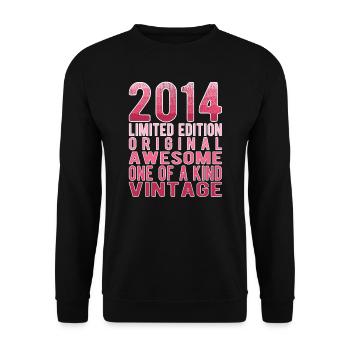 Limited Edition Since 2014 Birthday Vintage 2014 - Unisex Sweatshirt - black - Front - Alina (178cm) & Michal (187cm)