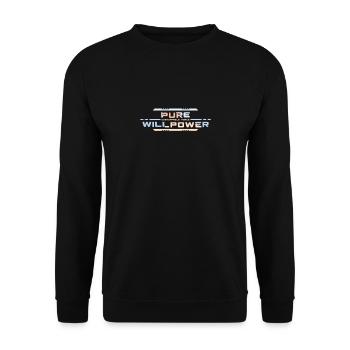 Unstoppable Force: Pure Willpower - Unisex Sweatshirt - black - Front - Alina (178cm) & Michal (187cm)