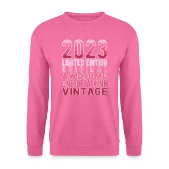 Edition limitée depuis 2023 Anniversaire Millésime 2023 - Sweat-shirt Unisexe - rose - Devant