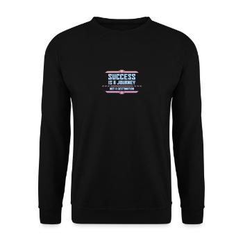 Erfolgsreise: Über das Ziel hinaus - Unisex Pullover - Schwarz - Vorne - Alina (178cm) & Michal (187cm)