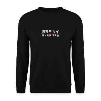 Barrieren durchbrechen: Bahnen Sie sich Ihren Weg - Unisex Pullover - Schwarz - Vorne - Alina (178cm) & Michal (187cm)