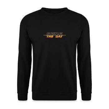 Carpe Diem: Seize the Day - Unisex Sweatshirt - black - Front - Alina (178cm) & Michal (187cm)