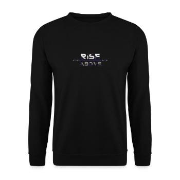 Rise Above: Reach New Heights - Unisex Sweatshirt - black - Front - Alina (178cm) & Michal (187cm)
