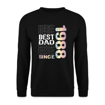 Bester Papa der Welt seit 1988 Vatertag - Unisex Pullover - Schwarz - Vorne - Alina (178cm) & Michal (187cm)