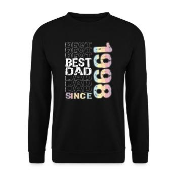 Bester Papa der Welt seit 1998 Vatertag - Unisex Pullover - Schwarz - Vorne - Alina (178cm) & Michal (187cm)