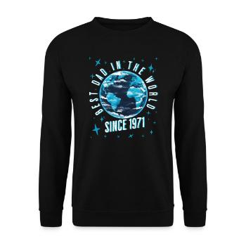 Bester Papa der Welt seit 1971 Vatertag - Unisex Pullover - Schwarz - Vorne - Alina (178cm) & Michal (187cm)