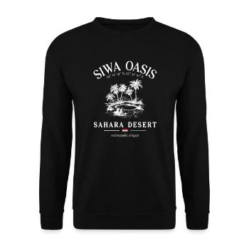 Siwa Égypte Palmiers Aventure dans le désert - Sweat-shirt Unisexe - noir - Devant - Alina (178cm) & Michal (187cm)