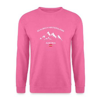 Saalbach Hinterglemm Ski Resort Austrian Alps - Unisex Sweatshirt - pink - Front