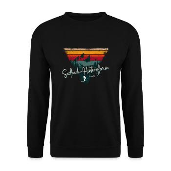 Saalbach Hinterglemm Ski Resort Austrian Alps - Unisex Sweatshirt - black - Front - Alina (178cm) & Michal (187cm)