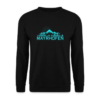 Skigebiet Mayrhofen Österreichische Alpen Souvenir - Unisex Pullover - Schwarz - Vorne - Alina (178cm) & Michal (187cm)