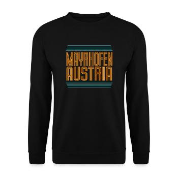Skigebiet Mayrhofen Österreichische Alpen Souvenir - Unisex Pullover - Schwarz - Vorne - Alina (178cm) & Michal (187cm)