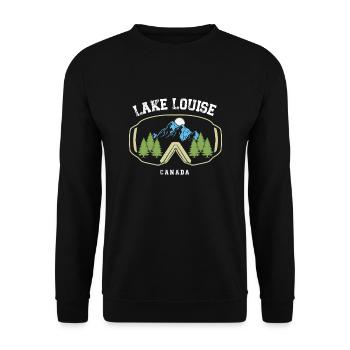 Lake Louise Ski Resort Canadian Rocky Mountains - Unisex Sweatshirt - black - Front - Alina (178cm) & Michal (187cm)