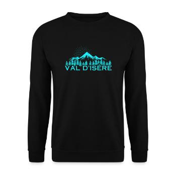 Skigebiet Val D'Isère Französische Alpen Souvenir - Unisex Pullover - Schwarz - Vorne - Alina (178cm) & Michal (187cm)