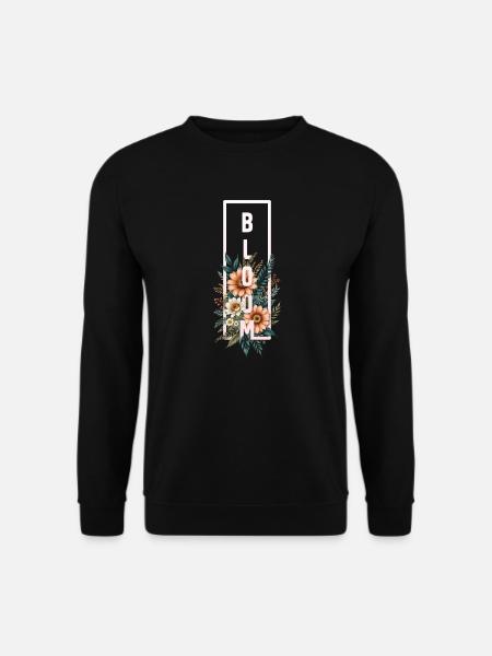 Bloom Botanischer Rahmen - Unisex Pullover - Schwarz