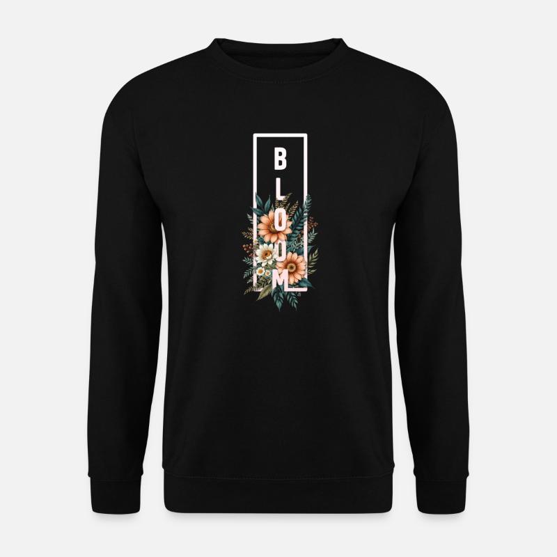 Bloom Botanical Frame - Unisex Sweatshirt - black