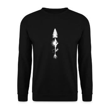 Die vertikale Harmonie der Natur - Unisex Pullover - Schwarz - Vorne - Alina (178cm) & Michal (187cm)