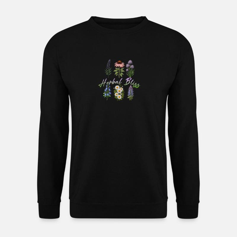 Collection botanique Herbal Bliss - Sweat-shirt Unisexe - noir