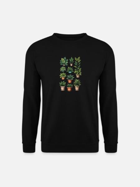 Topfpflanzen-Kollektion - Unisex Pullover - Schwarz