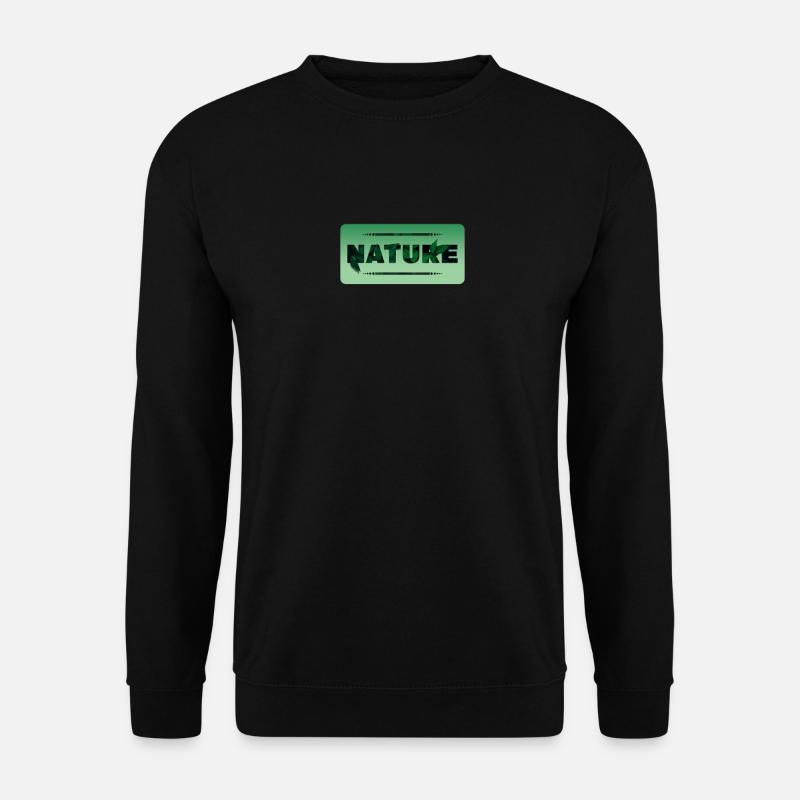Nature Leaf Text - Unisex Sweatshirt - black