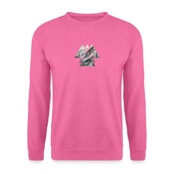 Dreieckige Aussicht auf die Berge - Unisex Pullover - Pink - Vorne