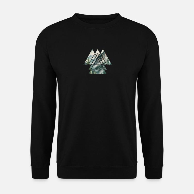 Triangular Mountain Vista - Unisex Sweatshirt - black
