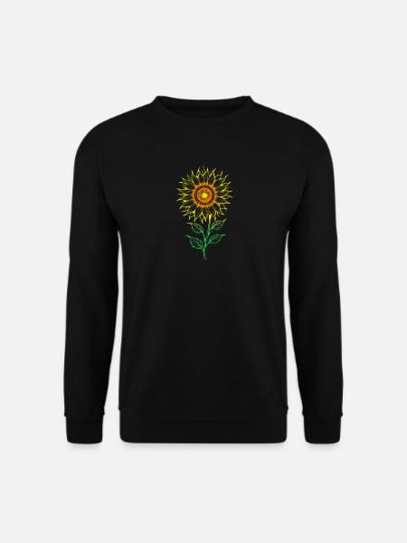 Stylized Sunflower Glow - Unisex Sweatshirt - black