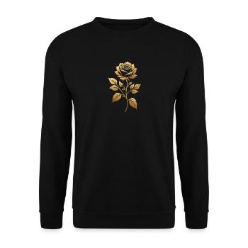 Gold Rose Eleganz - Unisex Pullover - Schwarz - Vorne - Alina (178cm) & Michal (187cm)