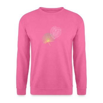 Line Art Palm Fan & Monstera Duo - Unisex Sweatshirt - pink - Front