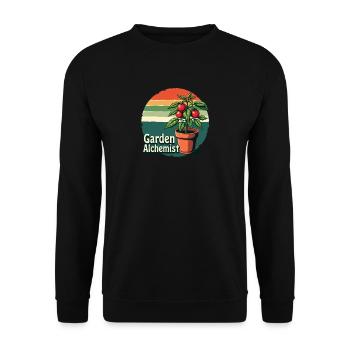 Garden Alchemist Retro Tomato - Unisex Sweatshirt - black - Front - Alina (178cm) & Michal (187cm)