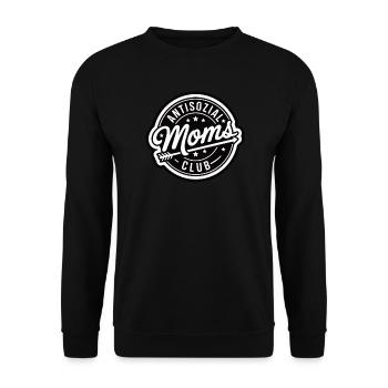 Antisozial moms club - Unisex Pullover - Schwarz - Vorne - Alina (178cm) & Michal (187cm)