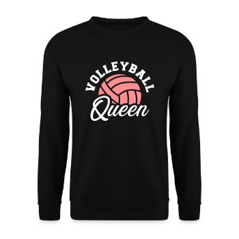 volley- - Sweat-shirt Unisexe - noir - Devant - Alina (178cm) & Michal (187cm)