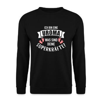 Uroma - Unisex Pullover - Schwarz - Vorne - Alina (178cm) & Michal (187cm)