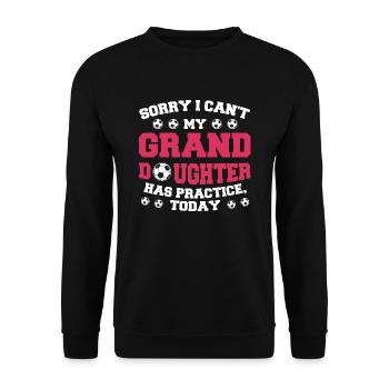 Fußball Oma Enkelin Fußball Oma Sport Geschenk - Unisex Pullover - Schwarz - Vorne - Alina (178cm) & Michal (187cm)