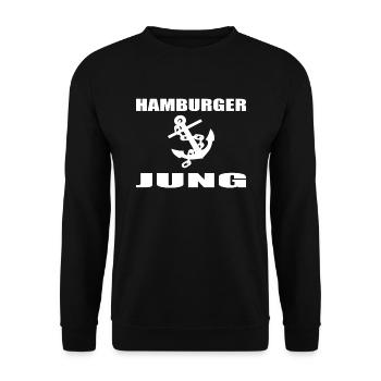 Hamburg - Unisex Pullover - Schwarz - Vorne - Alina (178cm) & Michal (187cm)