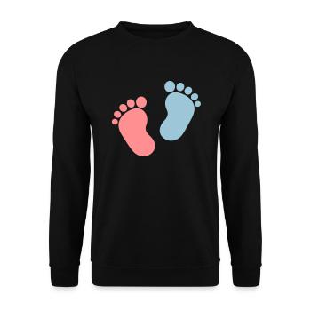 Baby feet - Unisex Sweatshirt - black - Front - Alina (178cm) & Michal (187cm)