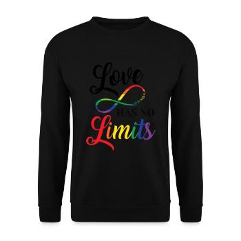 Love has no limits. Belle conception transgenre - Sweat-shirt Unisexe - noir - Devant - Alina (178cm) & Michal (187cm)