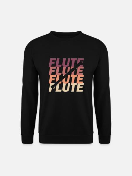 Flöte - Unisex Pullover - Schwarz