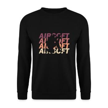 Airsoft - Unisex Sweatshirt - black - Front - Alina (178cm) & Michal (187cm)