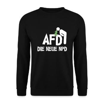 Anti AFD = cadeau NPD fck - Sweat-shirt Unisexe - noir - Devant - Alina (178cm) & Michal (187cm)