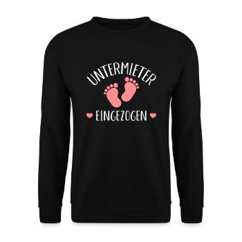 Baby - Unisex Pullover - Schwarz - Vorne - Alina (178cm) & Michal (187cm)