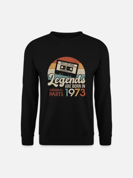 Legends Casette 1973 Verjaardagscadeau 50 Jaar - Unisex sweater - sort