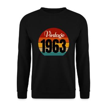 millésime 1963 - Sweat-shirt Unisexe - noir - Devant - Alina (178cm) & Michal (187cm)