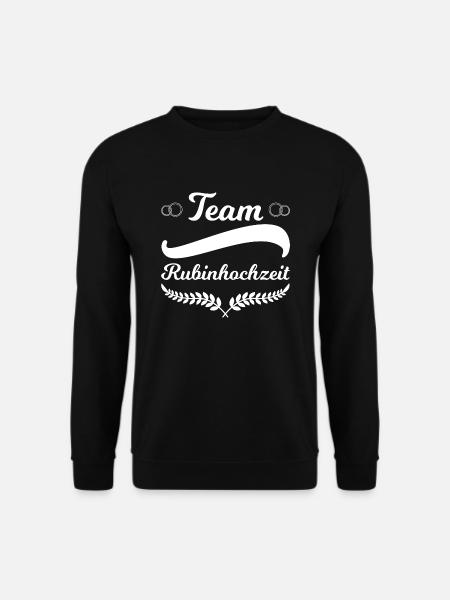 40. Hochzeitstag Ehepaar Rubinhochzeit Geschenk - Unisex Pullover - Schwarz