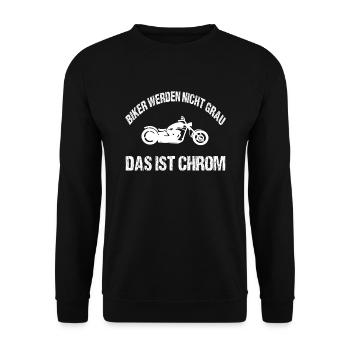 Motorrad - Unisex Pullover - Schwarz - Vorne - Alina (178cm) & Michal (187cm)