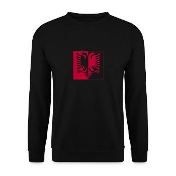 Kosova Albaner Adler Kosovo Albanien Geschenk - Unisex Pullover - Schwarz - Vorne - Alina (178cm) & Michal (187cm)