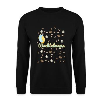 Wachtelmama Wachtel Tierzucht Landwirtschaft Bauer - Unisex Pullover - Schwarz - Vorne - Alina (178cm) & Michal (187cm)