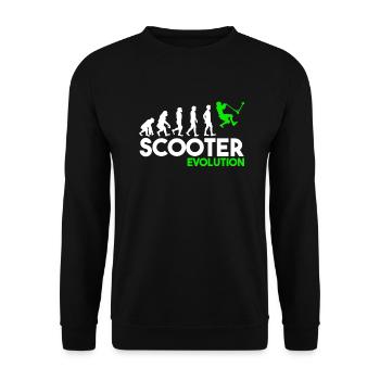 Scooter Evolution Stunt Scooter Jungen Tretroller - Unisex Pullover - Schwarz - Vorne - Alina (178cm) & Michal (187cm)