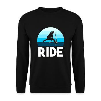 Ride Stunt Scooter Jungen Tretroller Roller Jungen - Unisex Pullover - Schwarz - Vorne - Alina (178cm) & Michal (187cm)