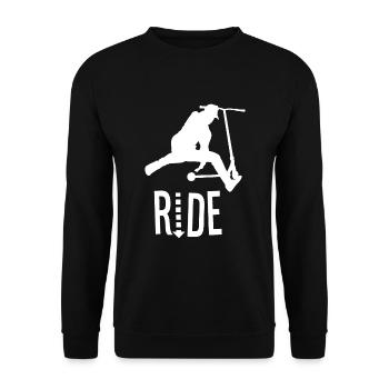 Ride Stunt Scooter Jungen Tretroller Roller Jungen - Unisex Pullover - Schwarz - Vorne - Alina (178cm) & Michal (187cm)