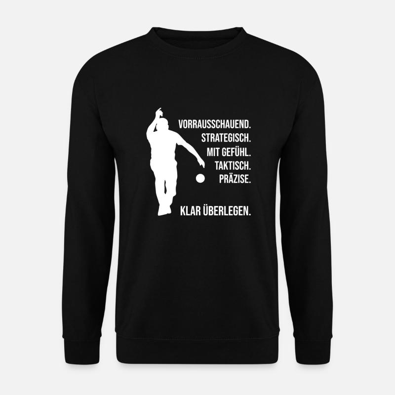 Born To Boule Petanque Boccia Herren Boule Spielen - Unisex Pullover - Schwarz
